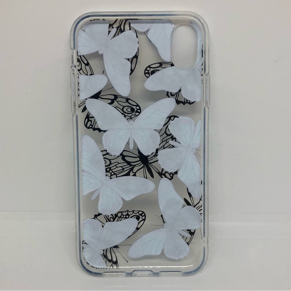 NWT Claire’s Butterfly Clear IPhone XR Case Blue Gold - Picture 3 of 5